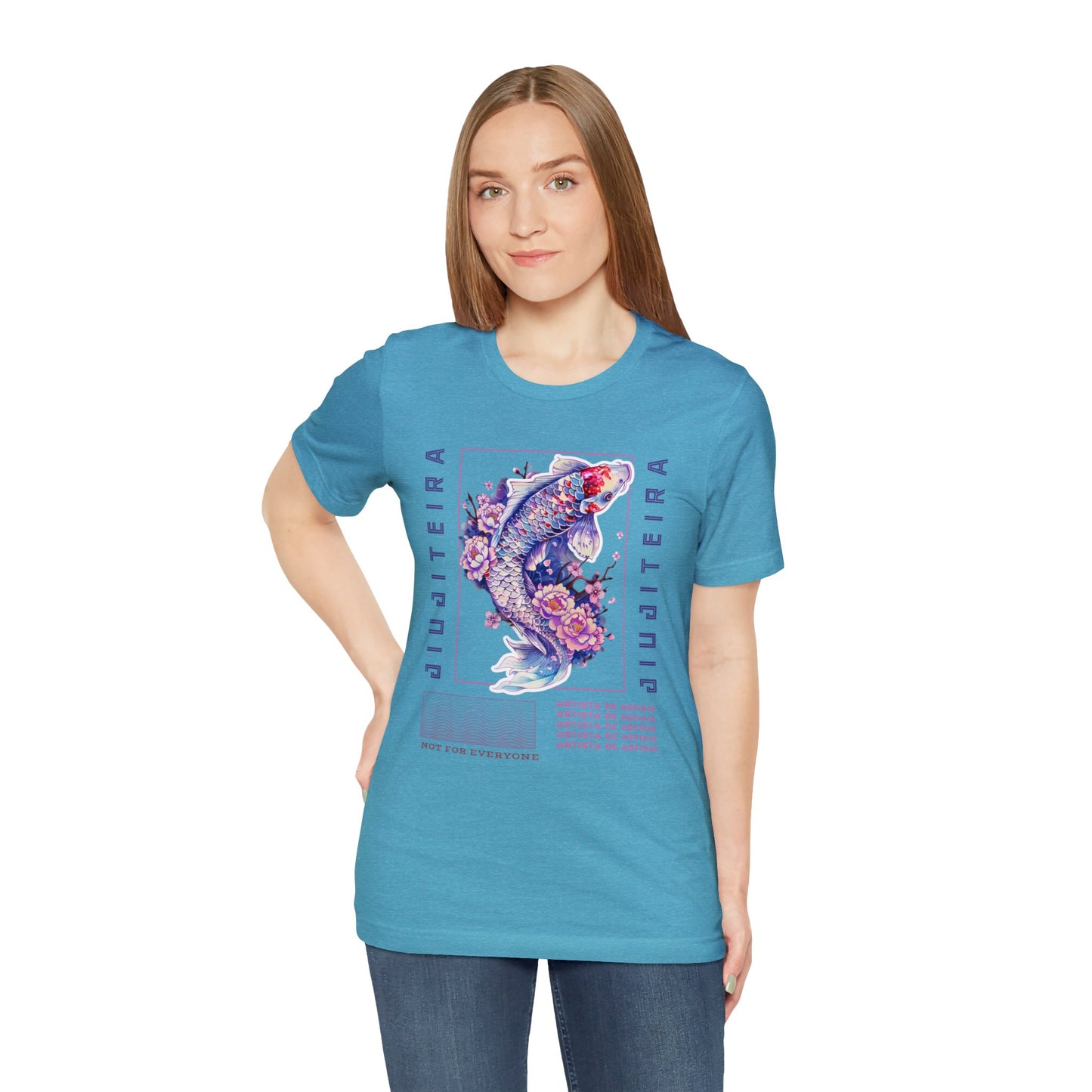 Unisex Jersey Short Sleeve Tee- Jiujiteira Purple Koi Fish