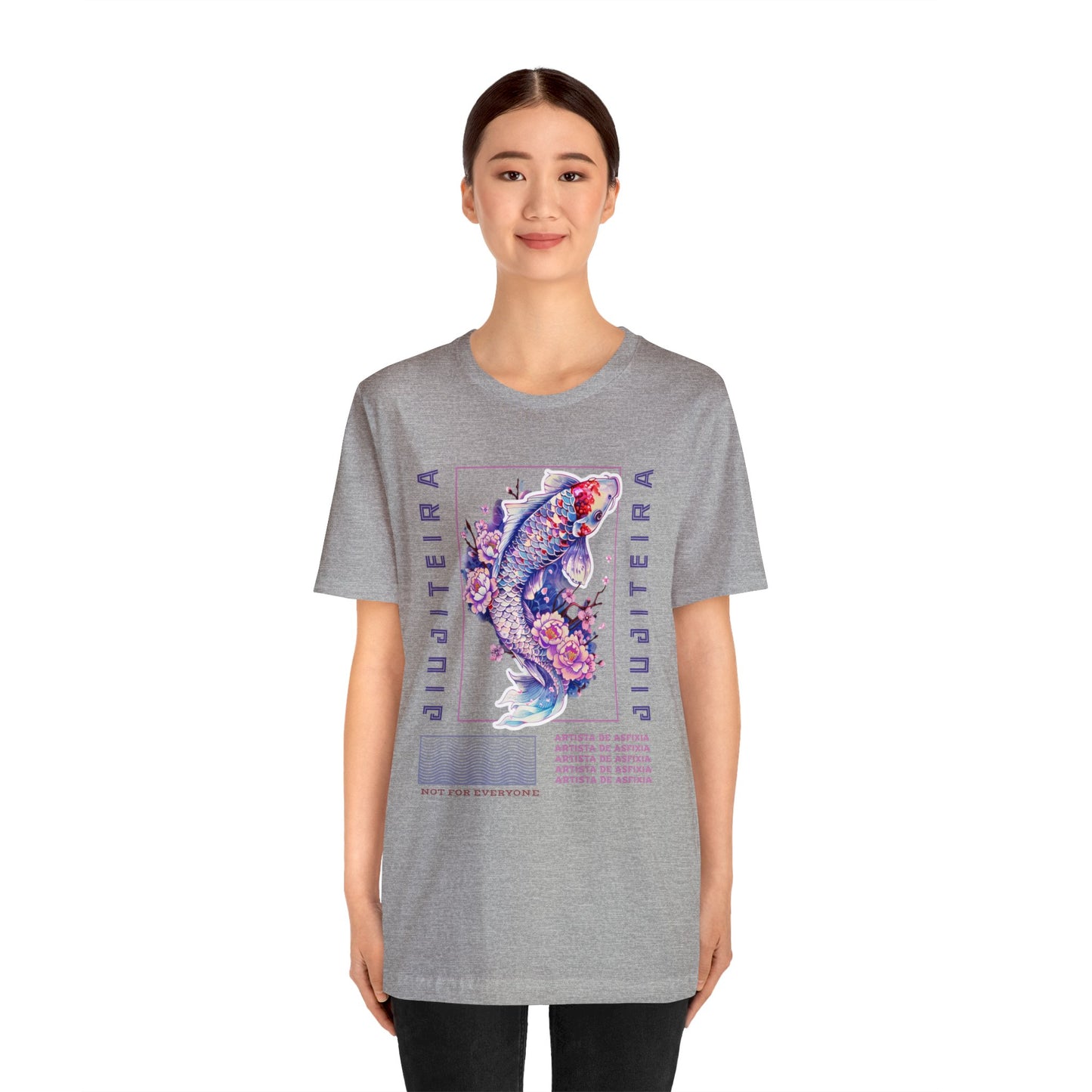 Unisex Jersey Short Sleeve Tee- Jiujiteira Purple Koi Fish
