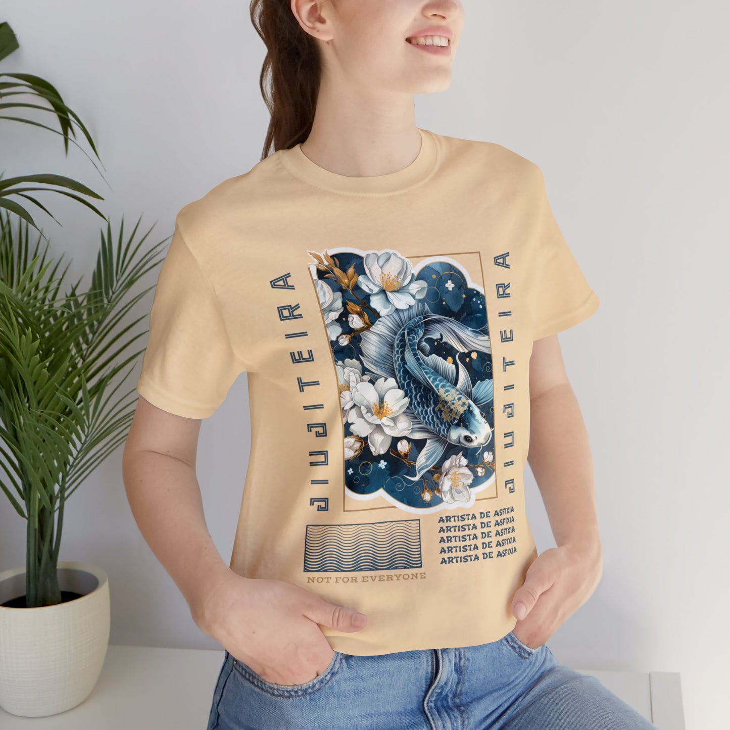 Unisex Jersey Short Sleeve Tee -Jiujiteira Blue Koi Fish