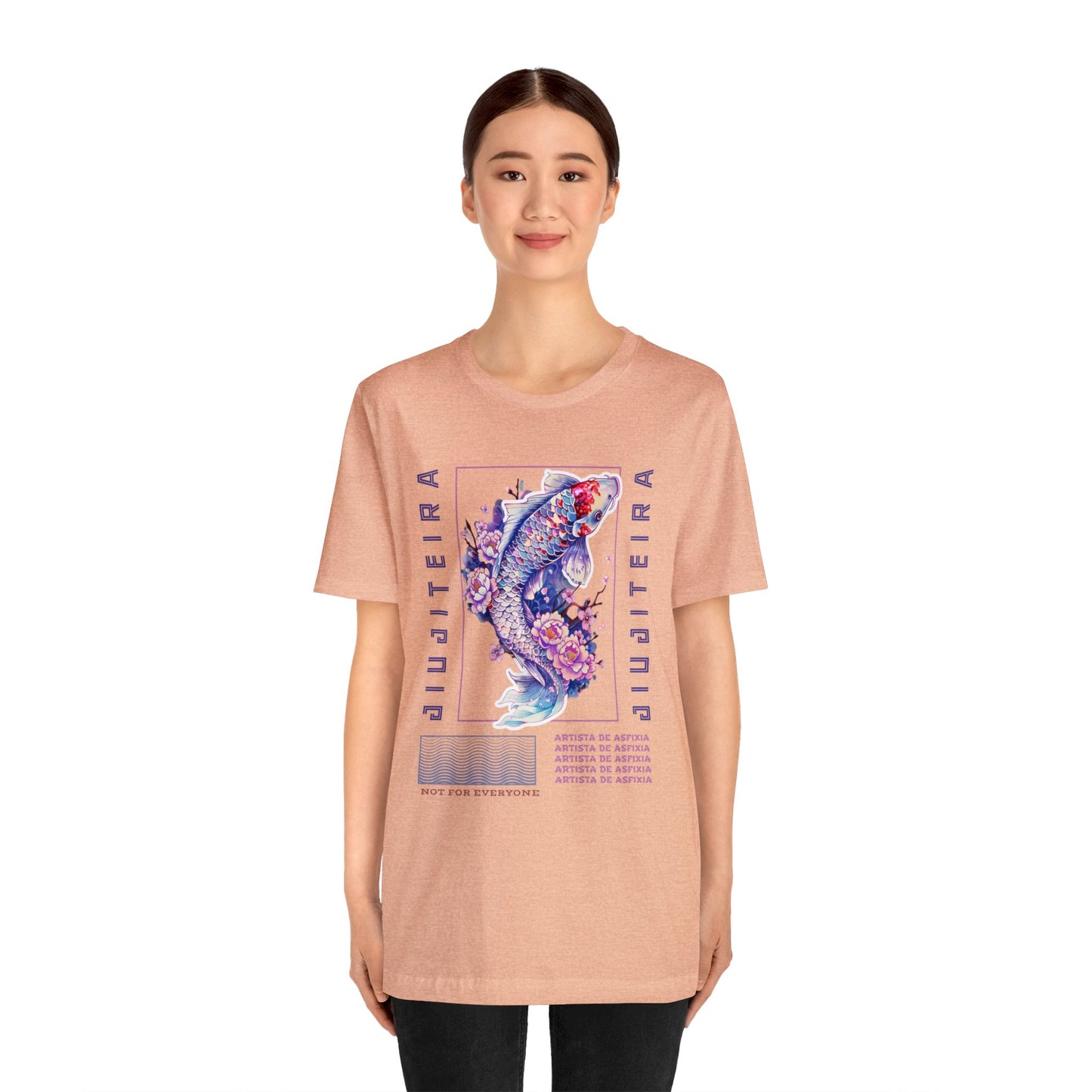 Unisex Jersey Short Sleeve Tee- Jiujiteira Purple Koi Fish