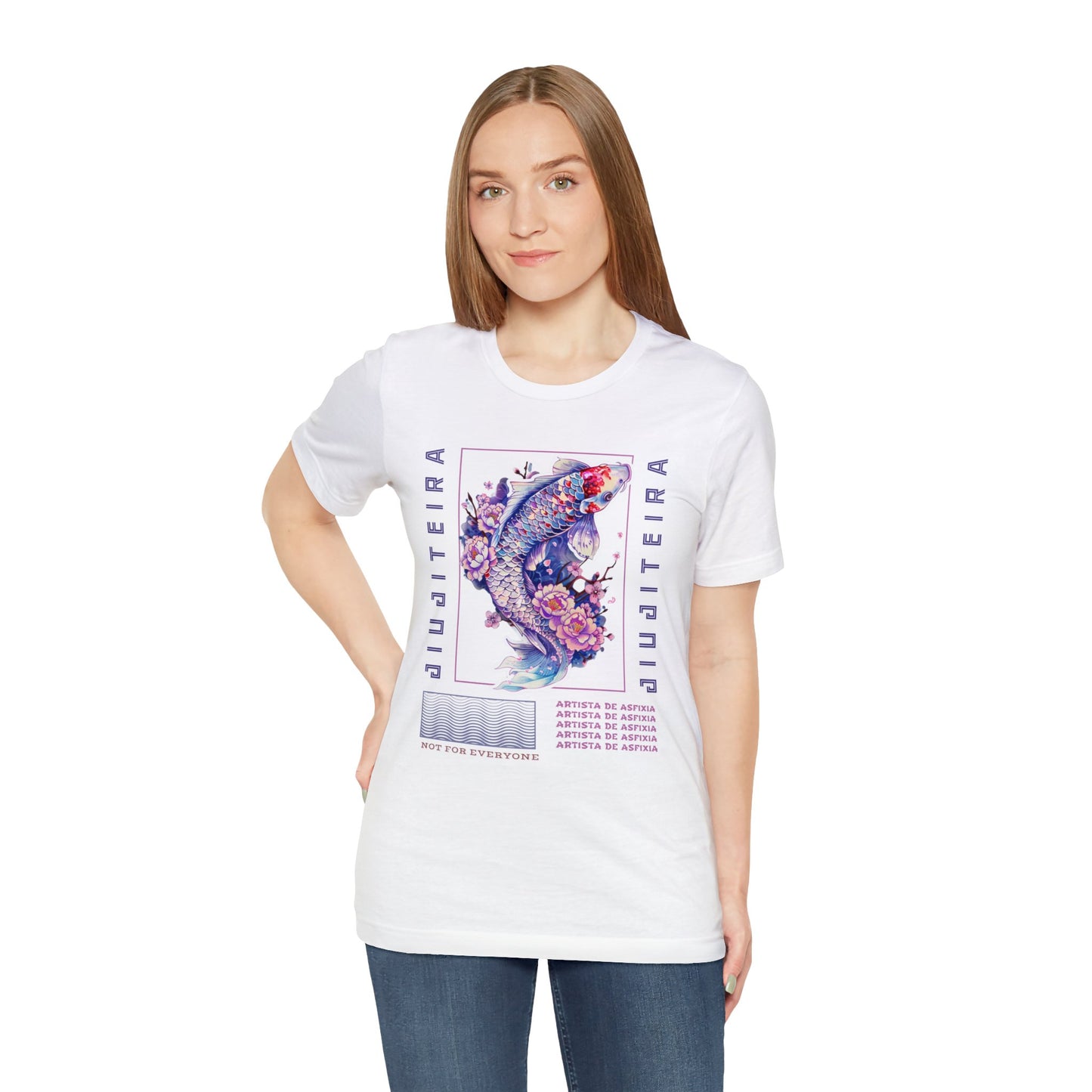 Unisex Jersey Short Sleeve Tee- Jiujiteira Purple Koi Fish