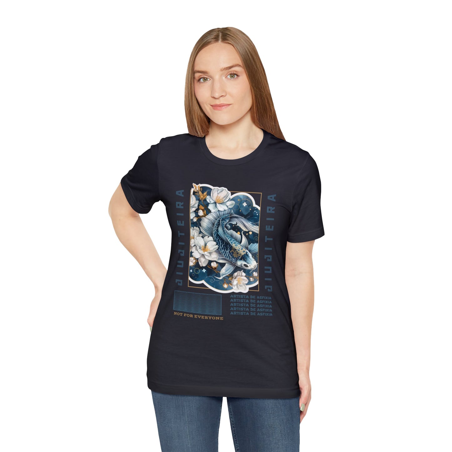 Unisex Jersey Short Sleeve Tee -Jiujiteira Blue Koi Fish