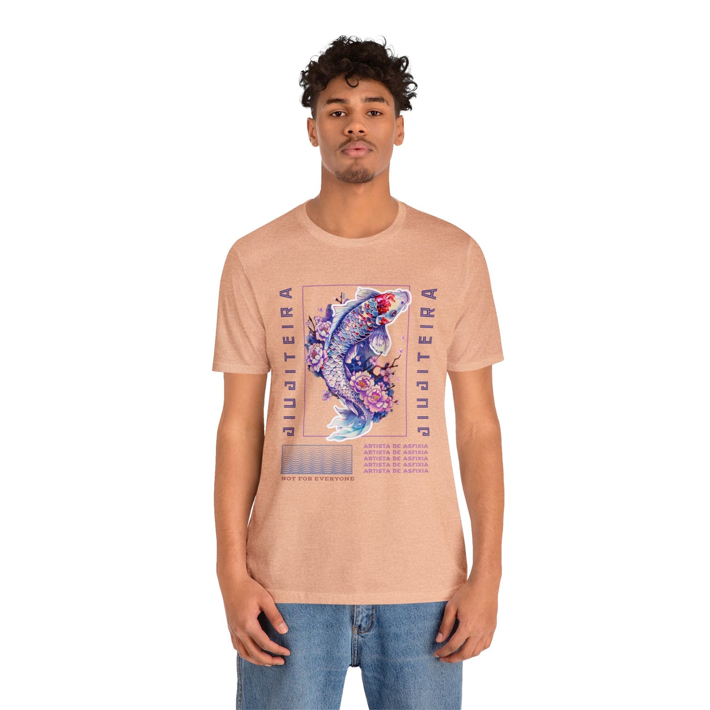 Unisex Jersey Short Sleeve Tee- Jiujiteira Purple Koi Fish