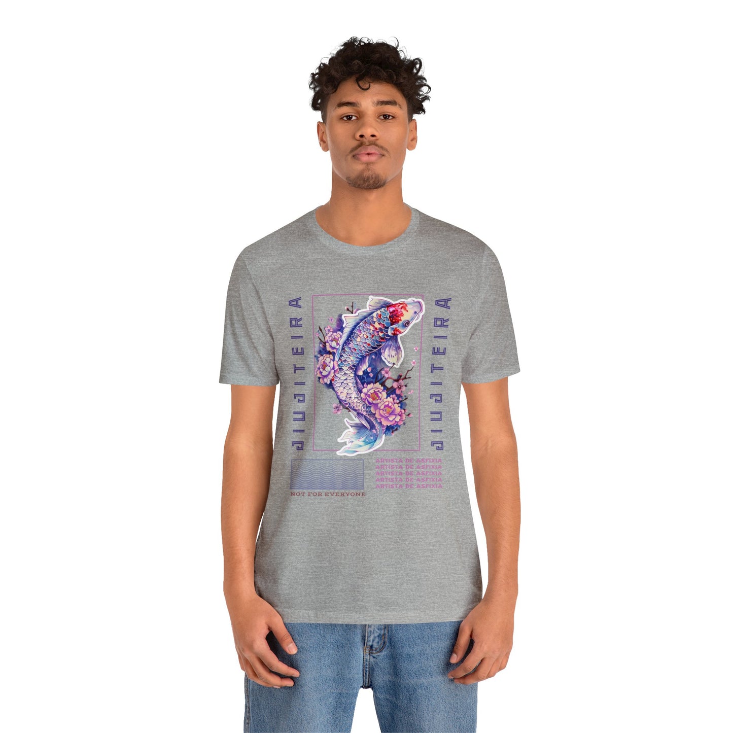 Unisex Jersey Short Sleeve Tee- Jiujiteira Purple Koi Fish