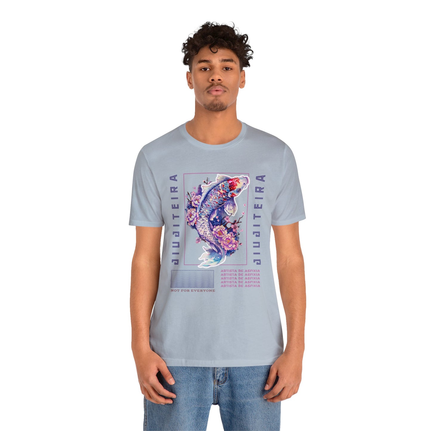 Unisex Jersey Short Sleeve Tee- Jiujiteira Purple Koi Fish