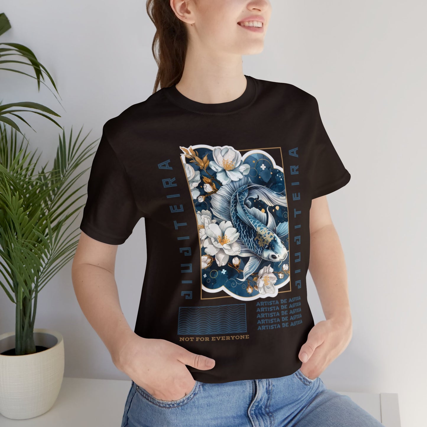 Unisex Jersey Short Sleeve Tee -Jiujiteira Blue Koi Fish