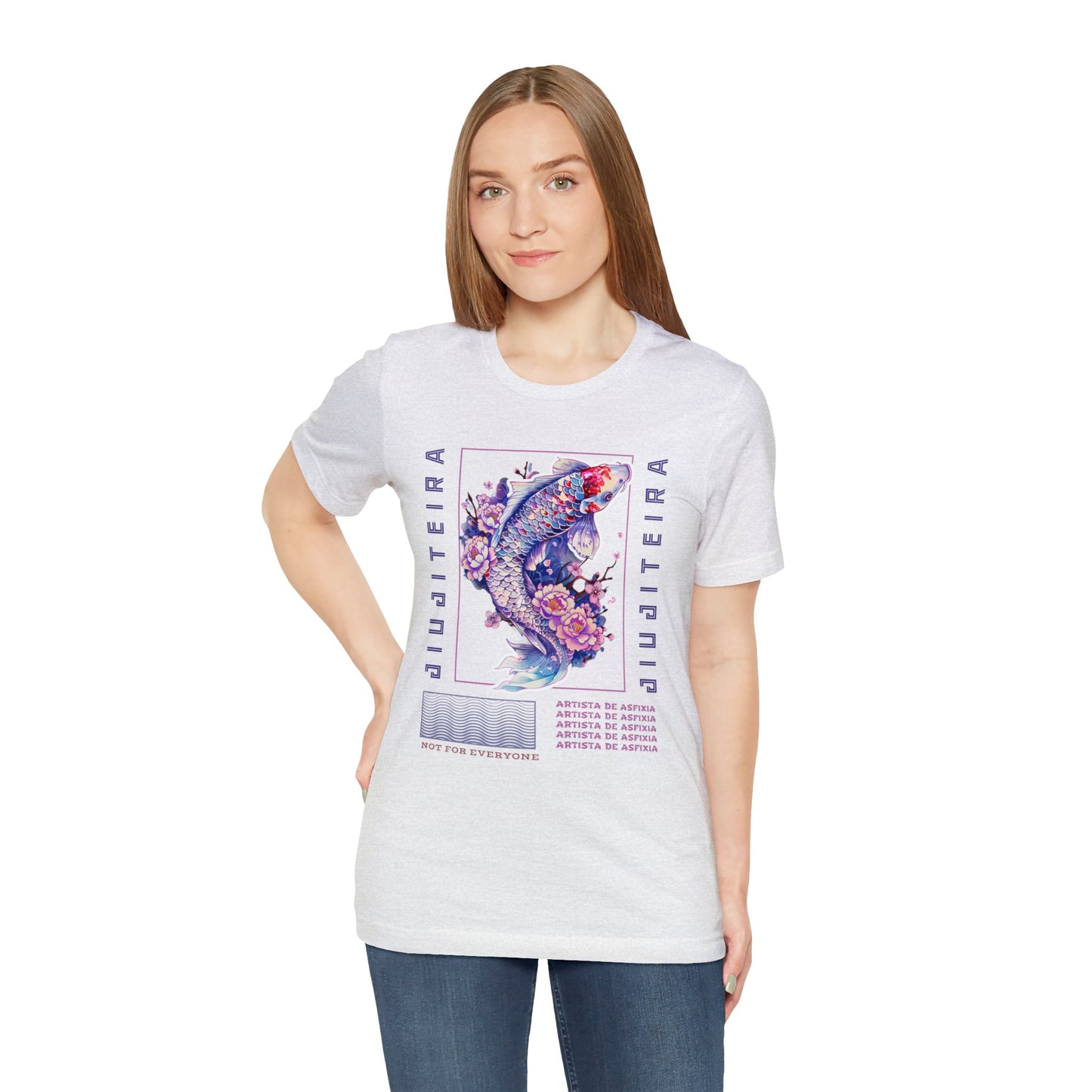 Unisex Jersey Short Sleeve Tee- Jiujiteira Purple Koi Fish