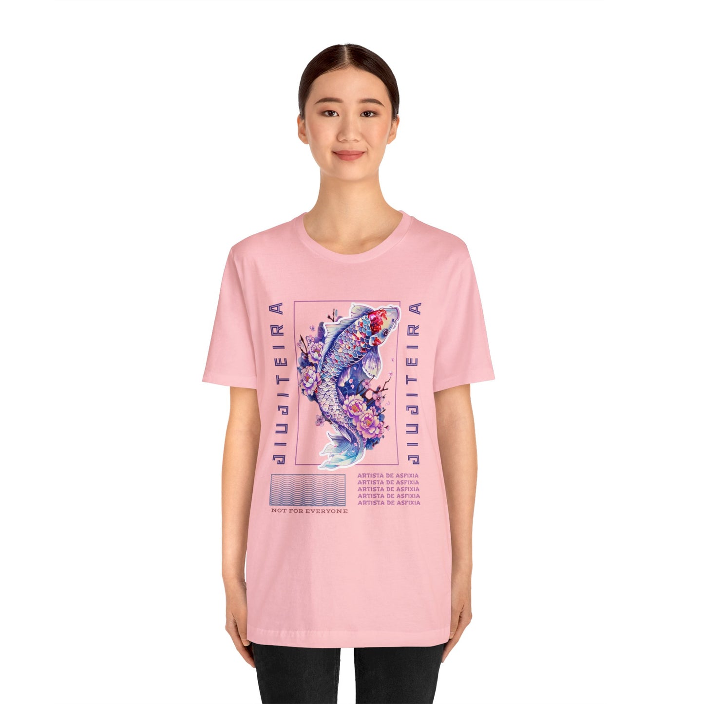 Unisex Jersey Short Sleeve Tee- Jiujiteira Purple Koi Fish