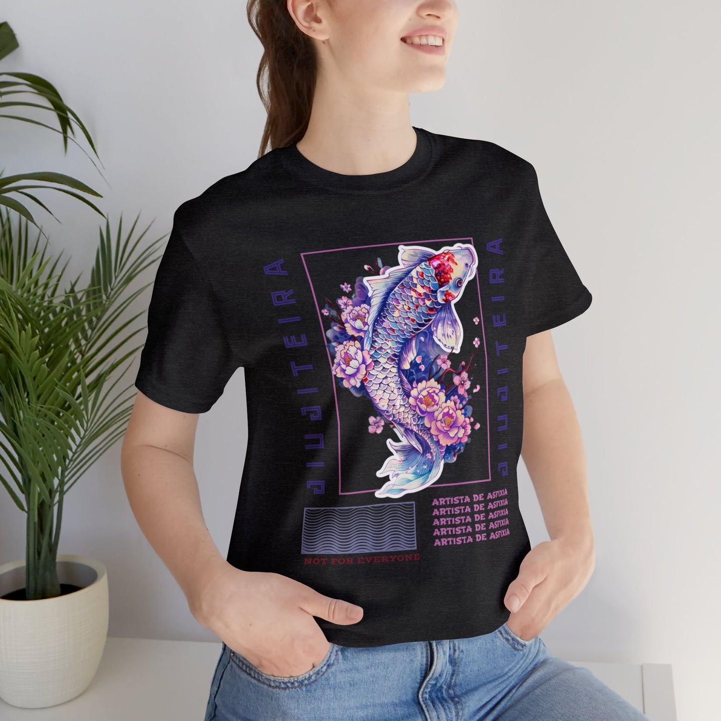 Unisex Jersey Short Sleeve Tee- Jiujiteira Purple Koi Fish