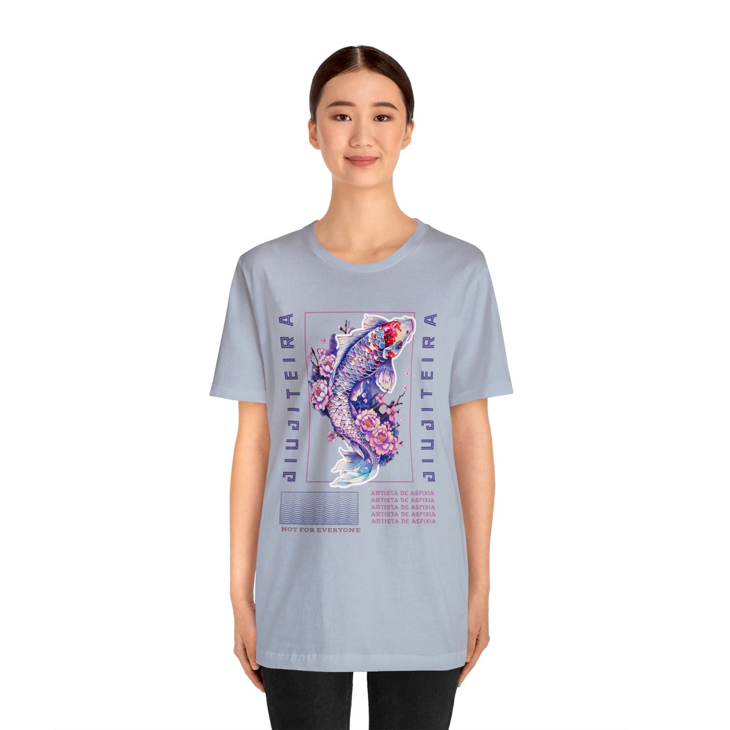 Unisex Jersey Short Sleeve Tee- Jiujiteira Purple Koi Fish