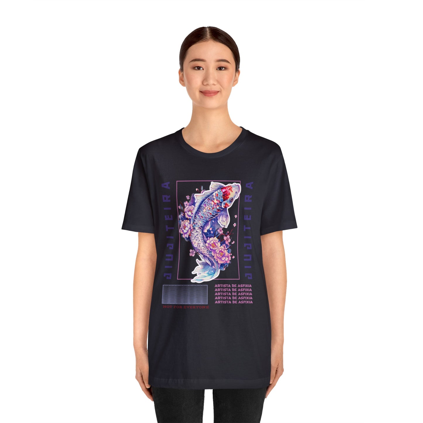 Unisex Jersey Short Sleeve Tee- Jiujiteira Purple Koi Fish