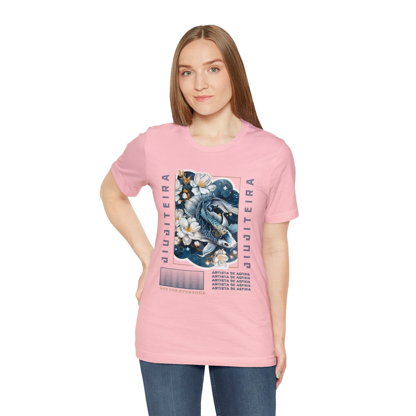 Unisex Jersey Short Sleeve Tee -Jiujiteira Blue Koi Fish