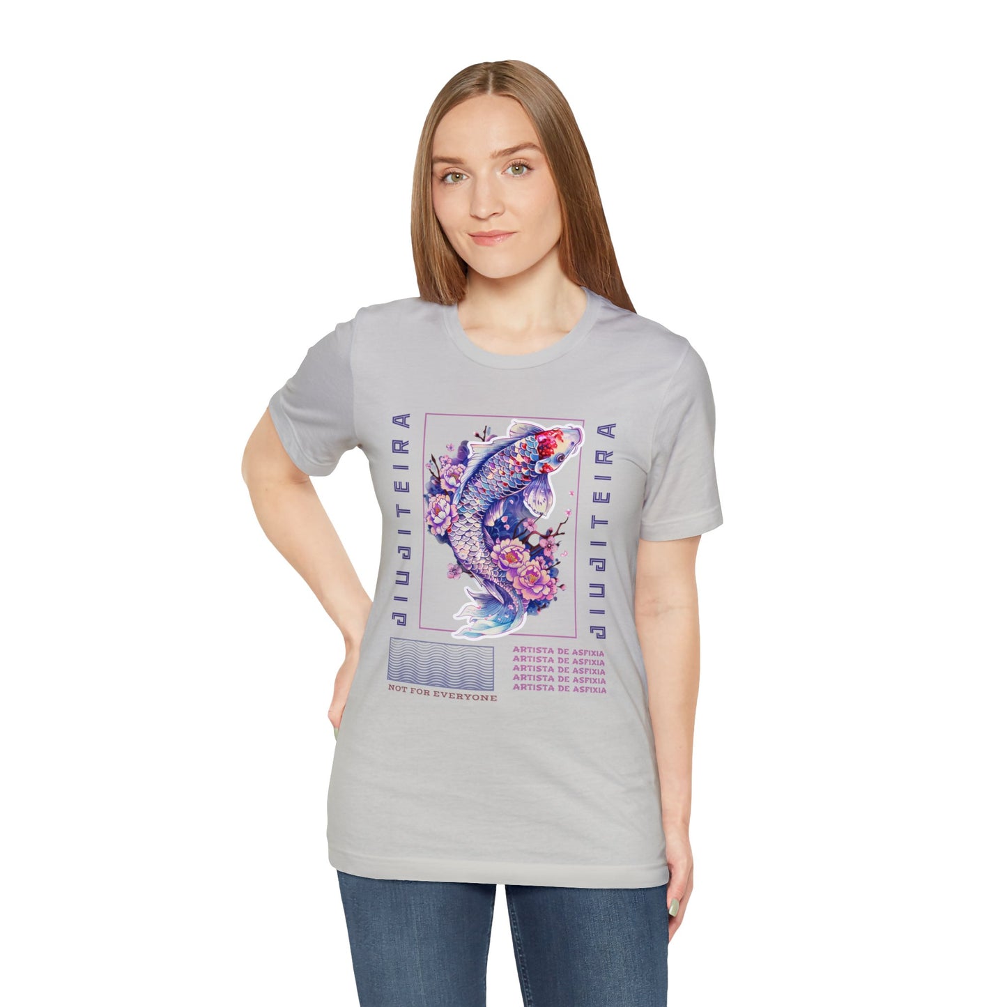 Unisex Jersey Short Sleeve Tee- Jiujiteira Purple Koi Fish