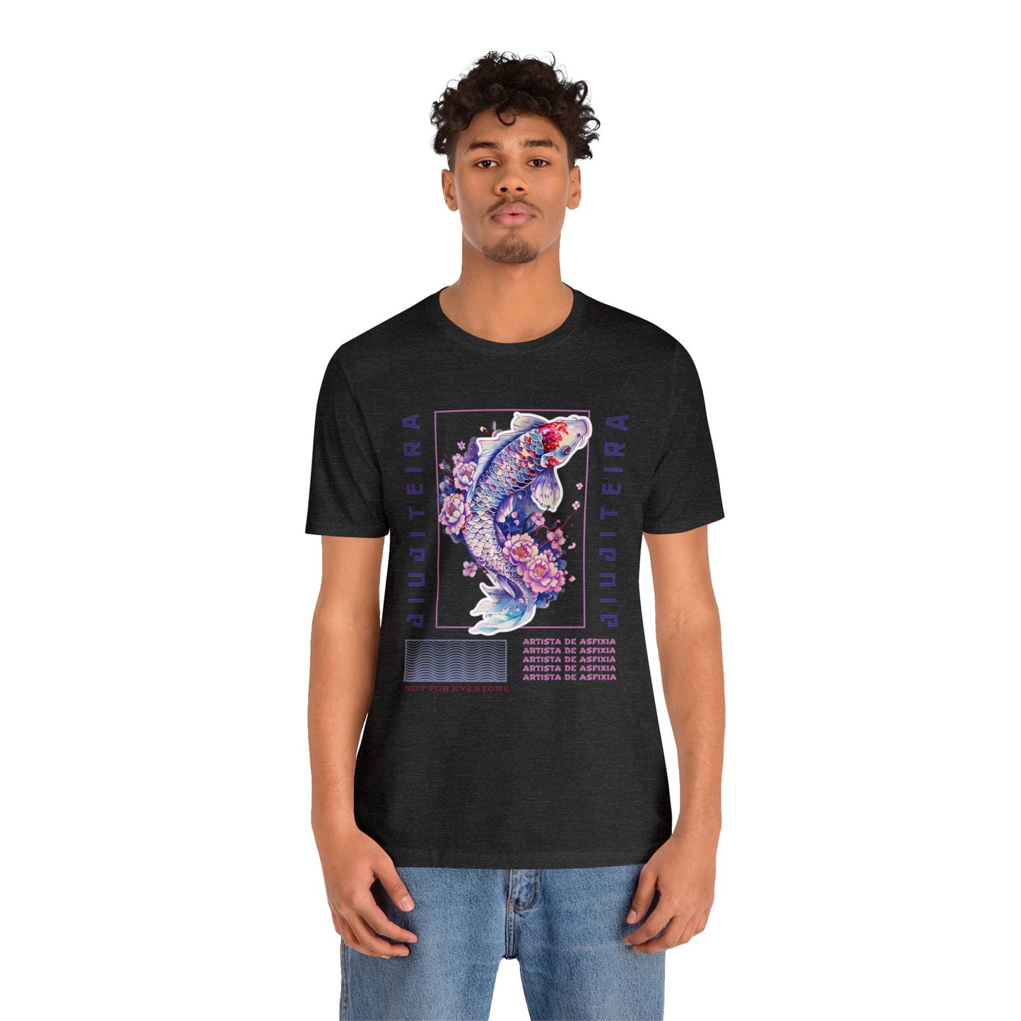 Unisex Jersey Short Sleeve Tee- Jiujiteira Purple Koi Fish