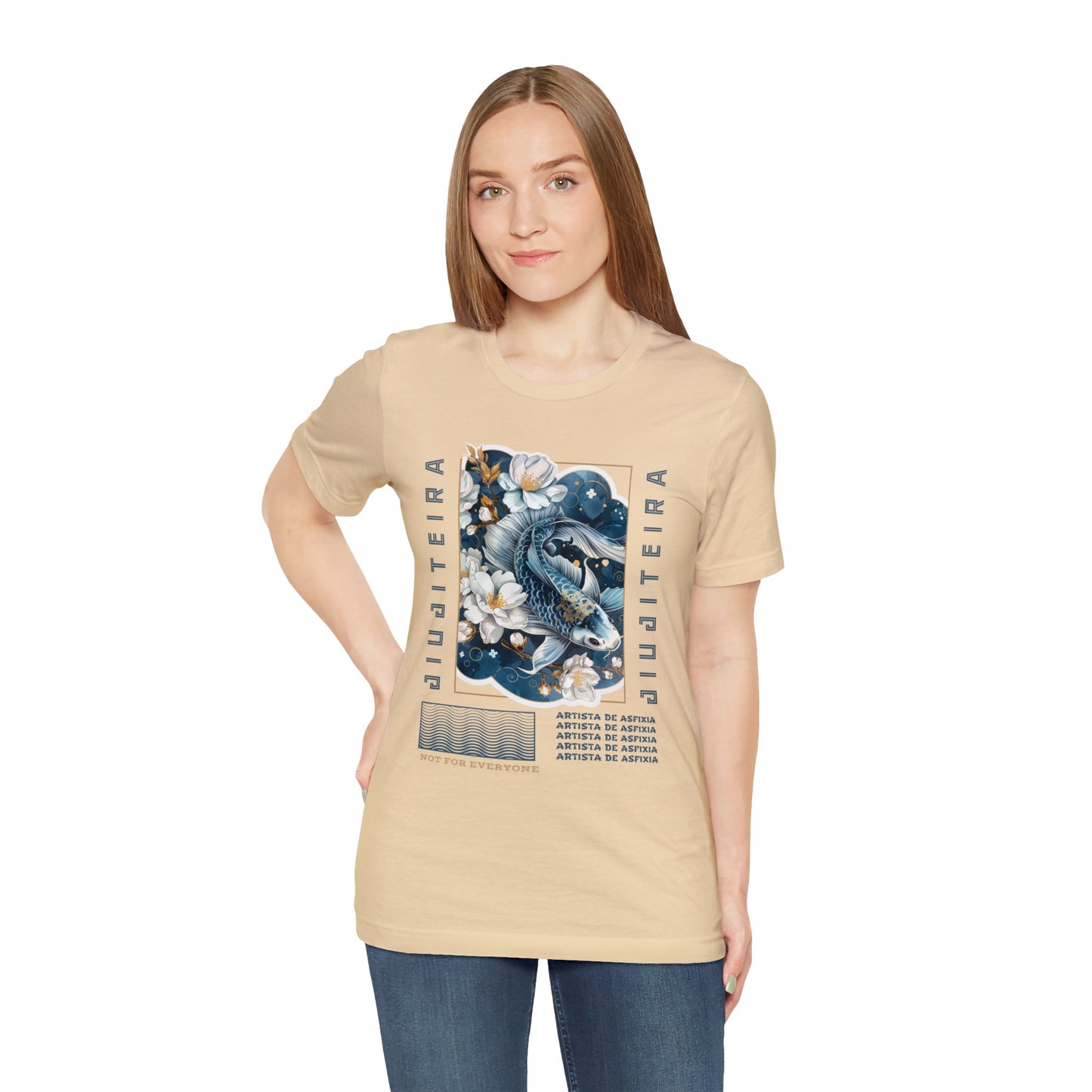 Unisex Jersey Short Sleeve Tee -Jiujiteira Blue Koi Fish