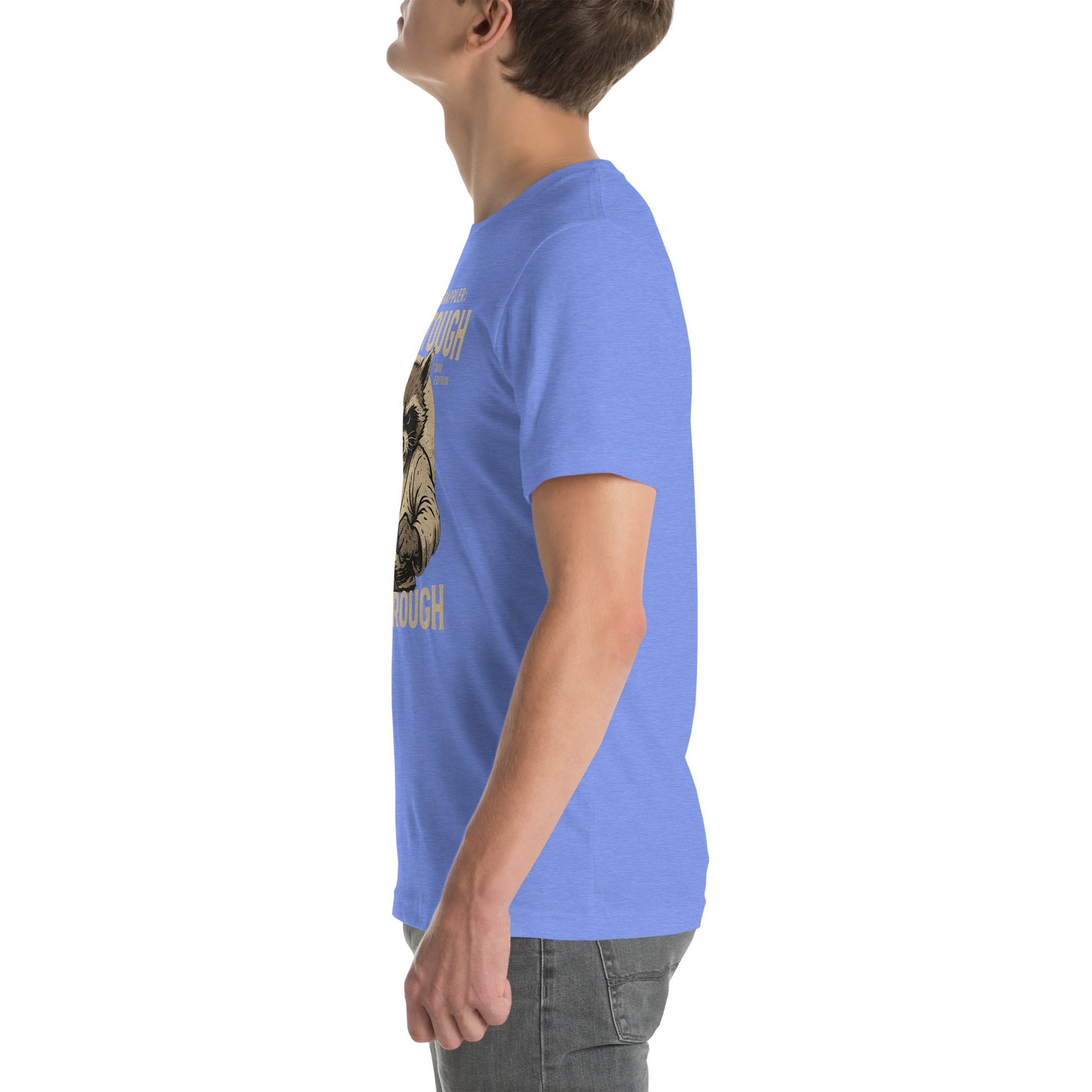 Funny BJJ Dad Shirt – Built Tough Rolls Rough | Trash Panda Grappler Tee for Father’s Day