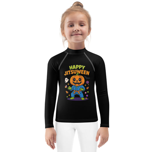 Kids Halloween BJJ Rashguard – Happy Jitsuween Pumpkin in Gi