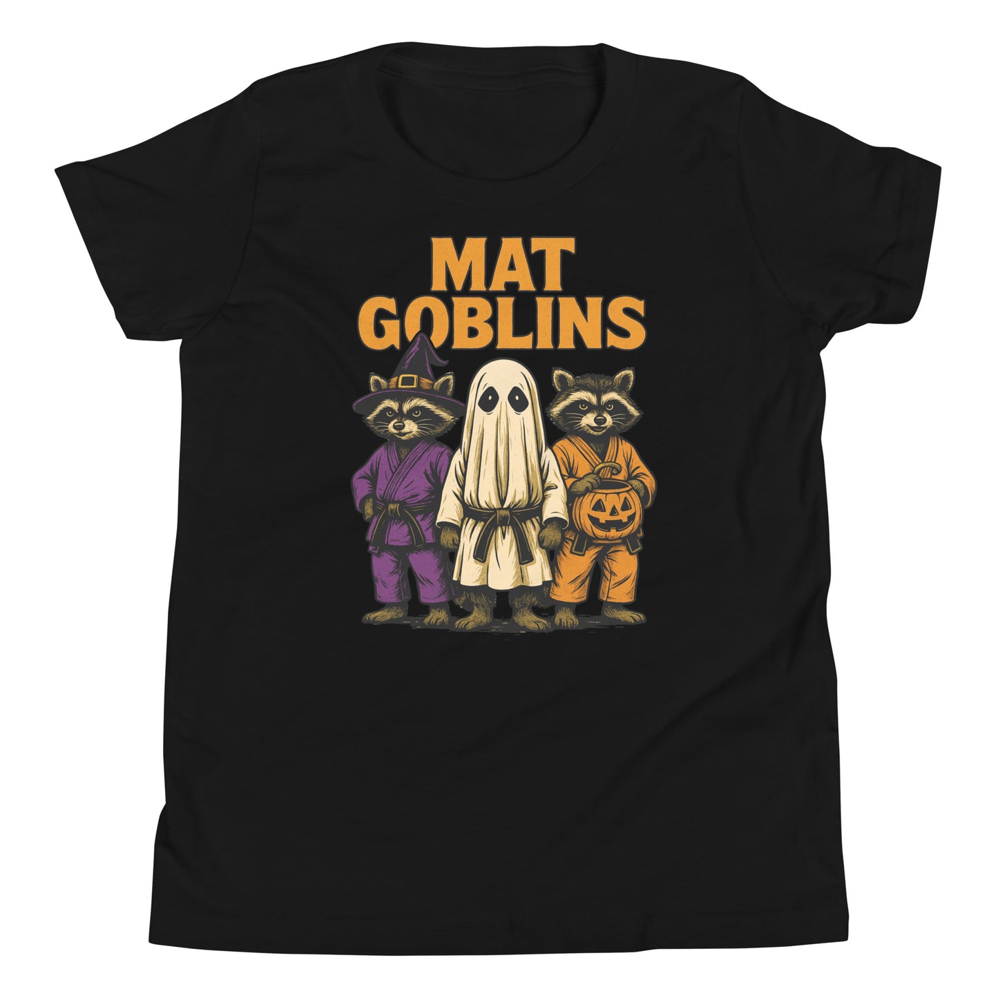 Mat Goblins Halloween Youth BJJ T-Shirt – Funny Brazilian Jiu-Jitsu Martial Arts Tee for Kids