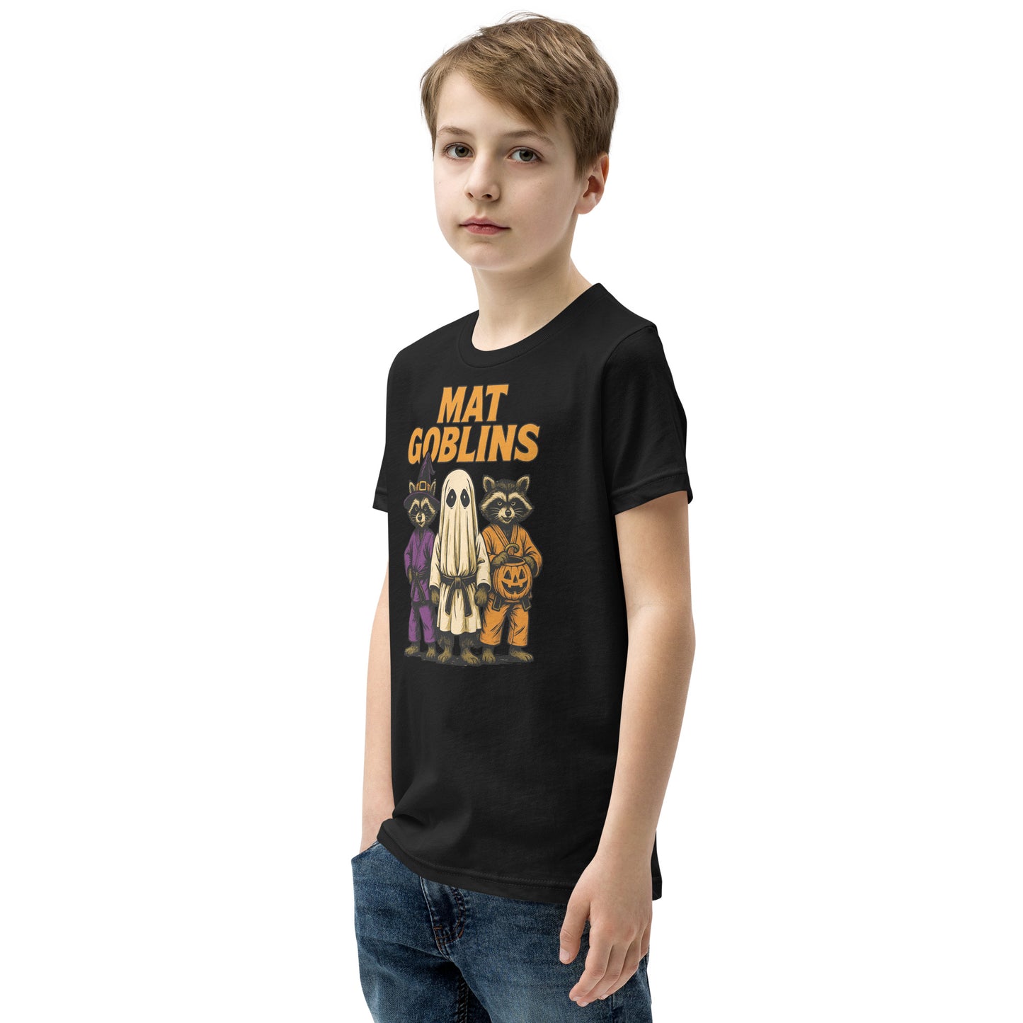 Mat Goblins Halloween Youth BJJ T-Shirt – Funny Brazilian Jiu-Jitsu Martial Arts Tee for Kids