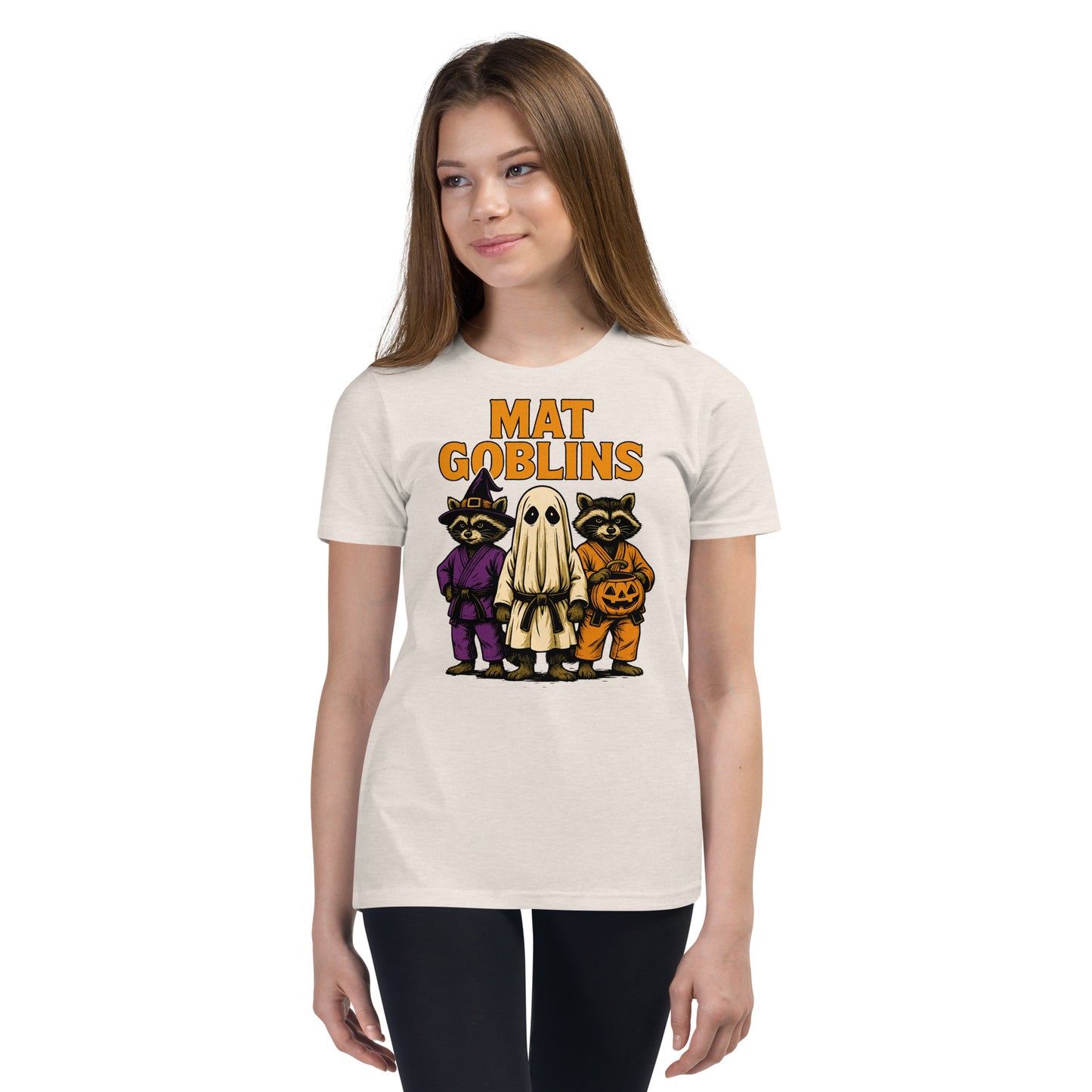 Mat Goblins Halloween Youth BJJ T-Shirt – Funny Brazilian Jiu-Jitsu Martial Arts Tee for Kids