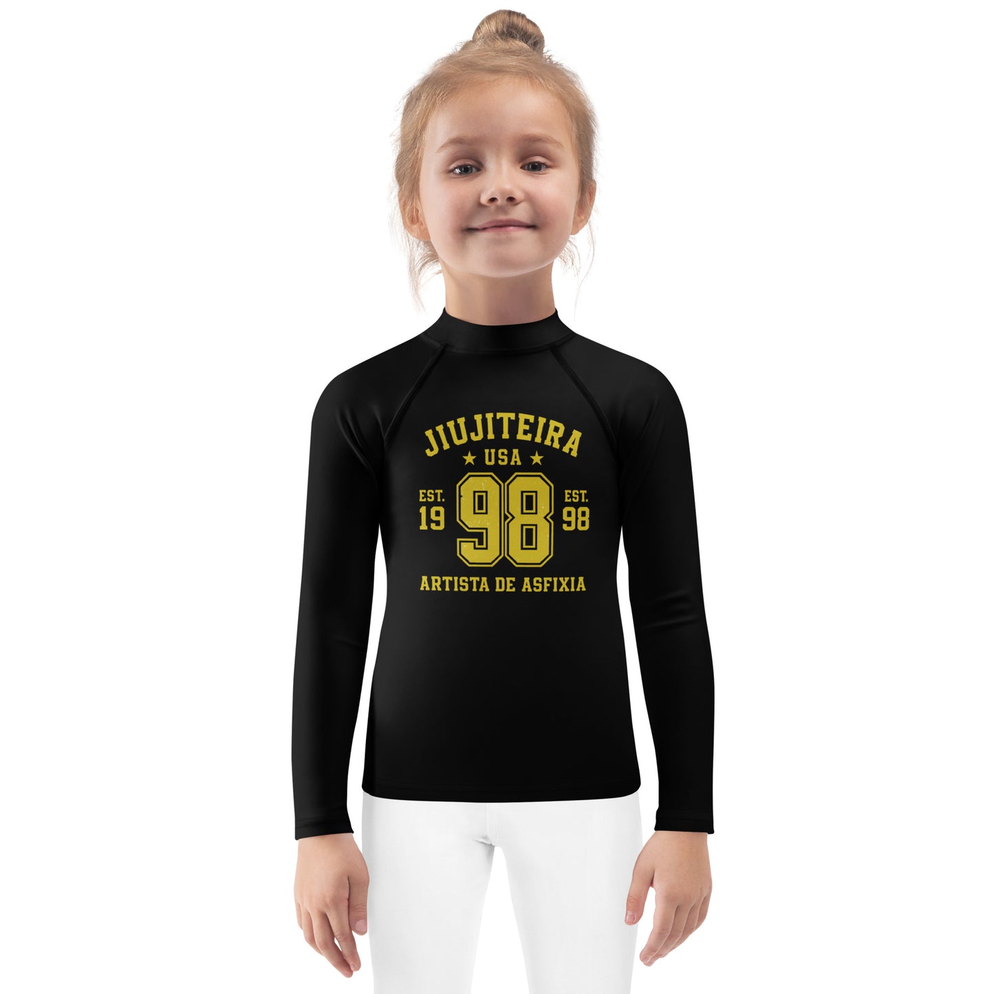 Kids BJJ Rash Guard – Jiujiteira 1998 Edition | Kids No-Gi Shirt (Ages 2–7)-activewear-The Women of Jiujitsu