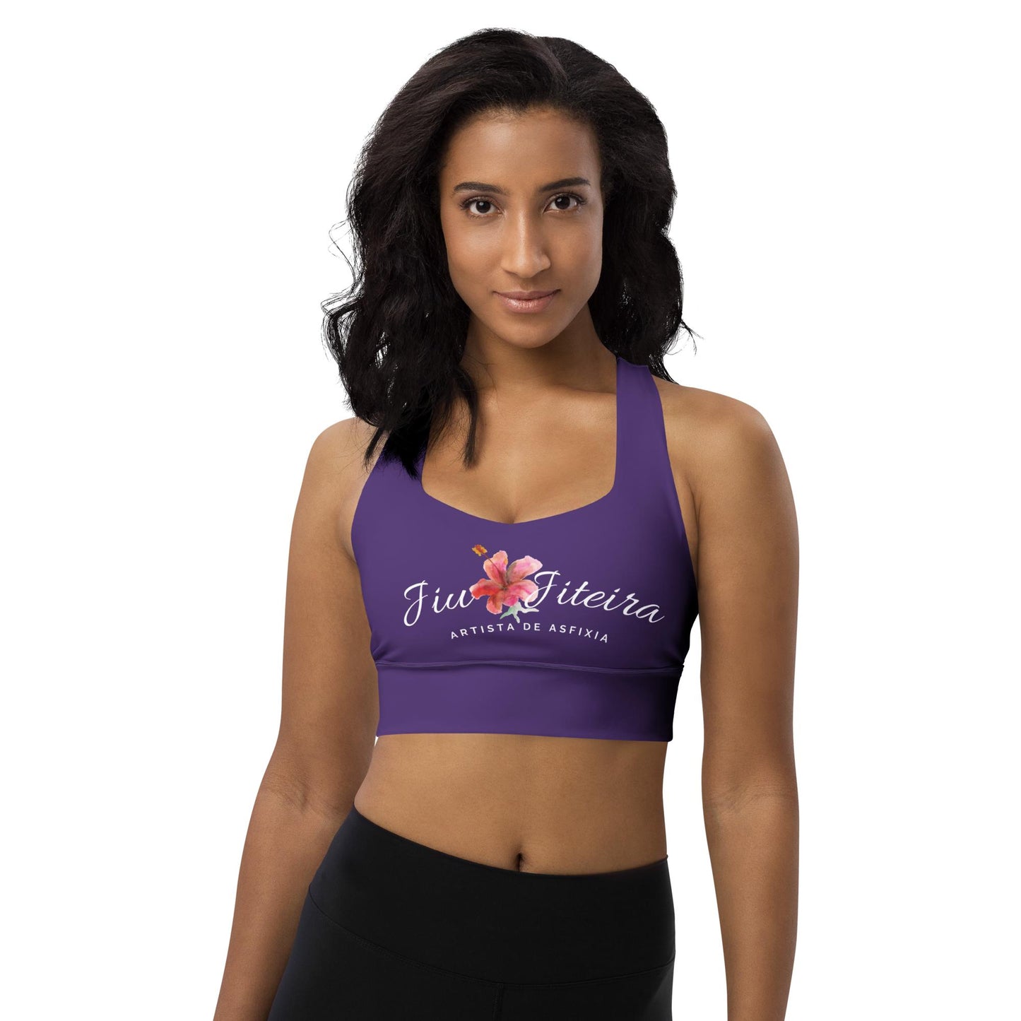 Longline sports bra- Jiujiteira Ranked Purple - The Women of Jiujitsu