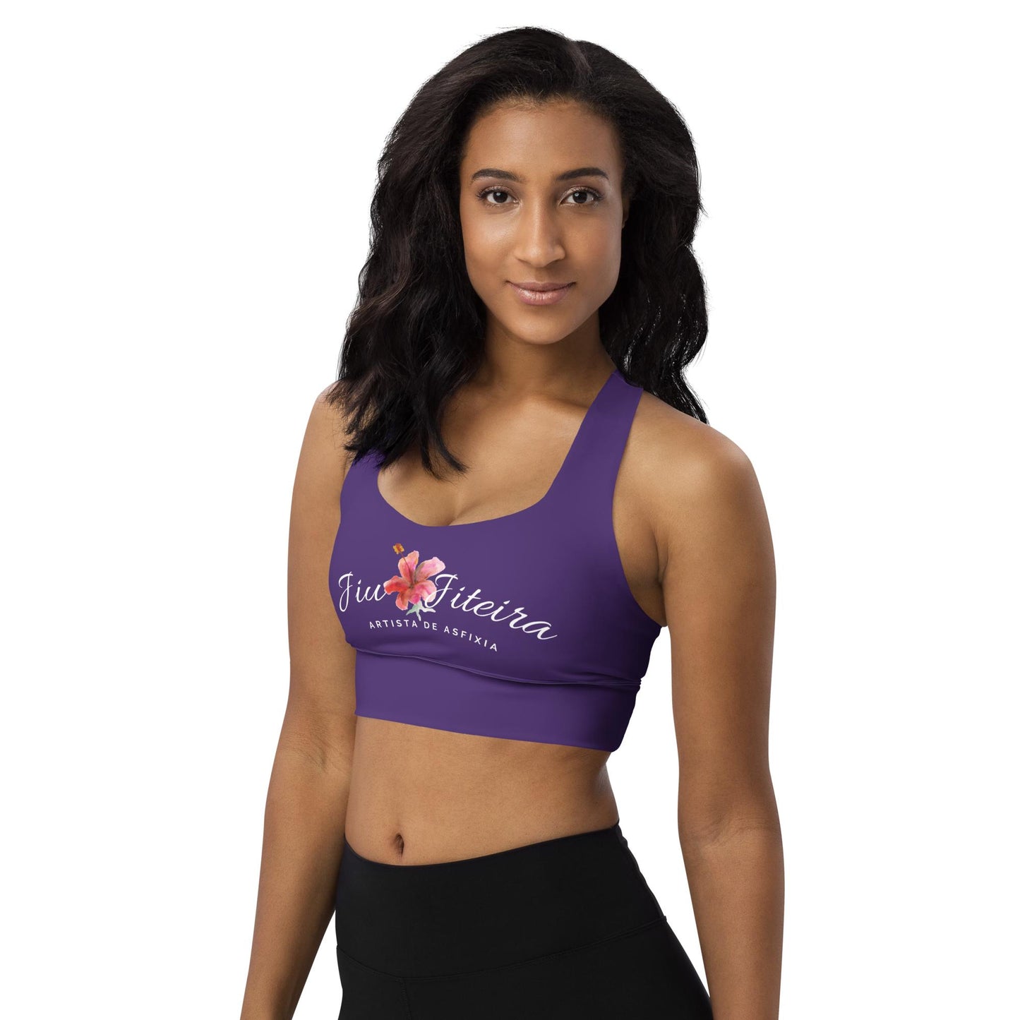 Longline sports bra- Jiujiteira Ranked Purple - The Women of Jiujitsu