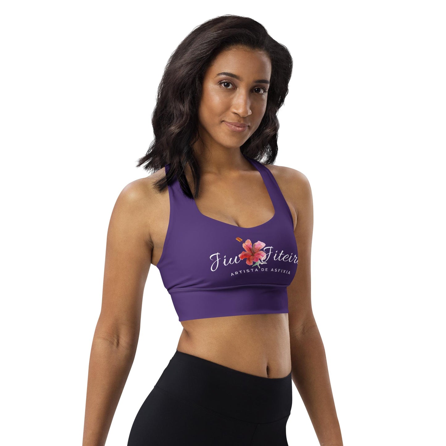 Longline sports bra- Jiujiteira Ranked Purple - The Women of Jiujitsu