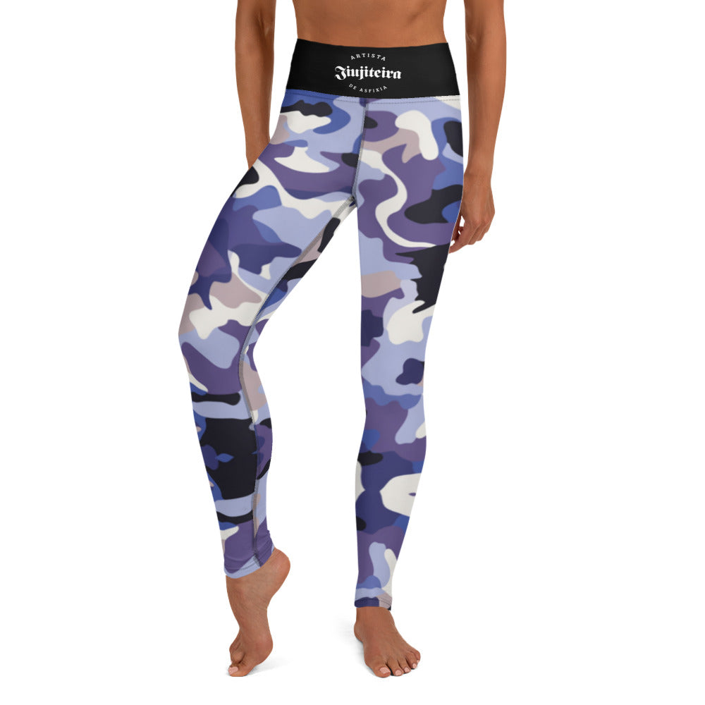 Women's BJJ Leggings- Jiujiteira Camouflage Black Waist Band