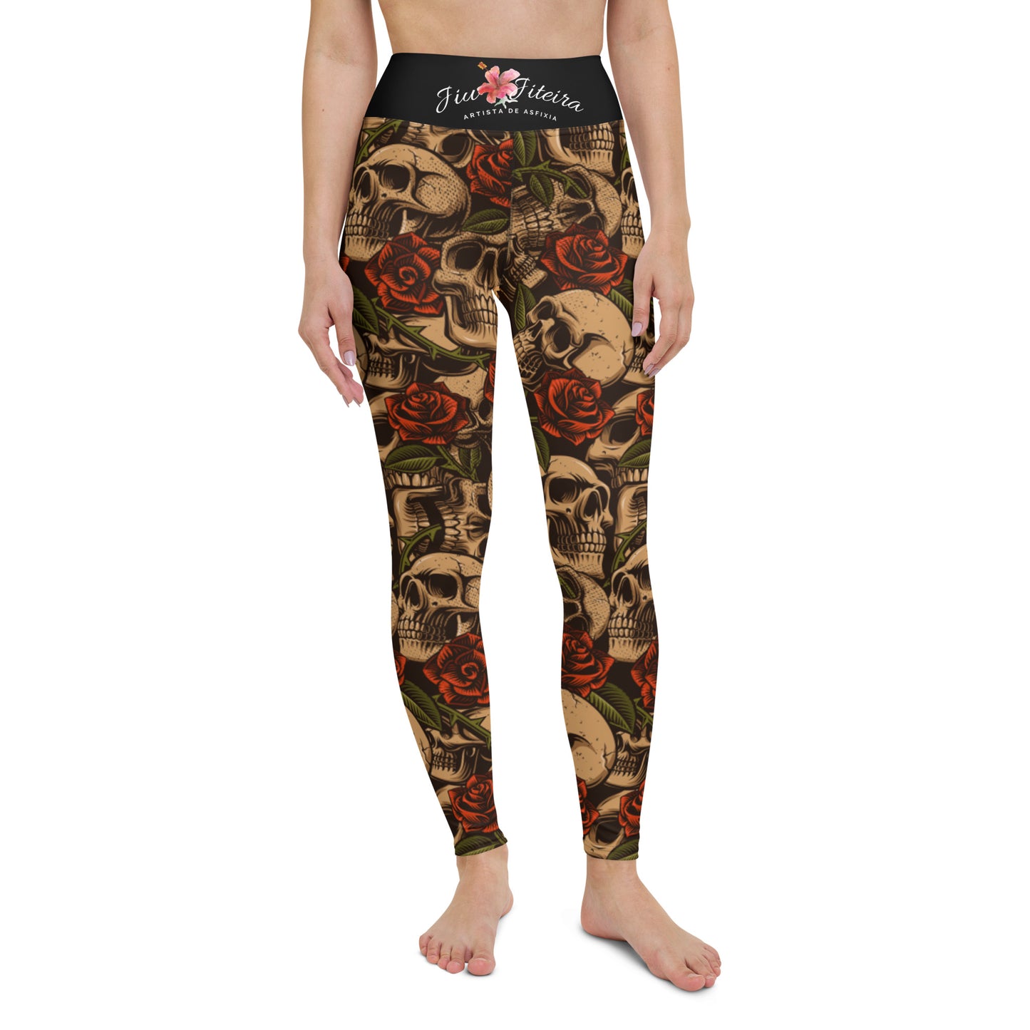 Women's BJJ Leggings- JiuJitsu Rose