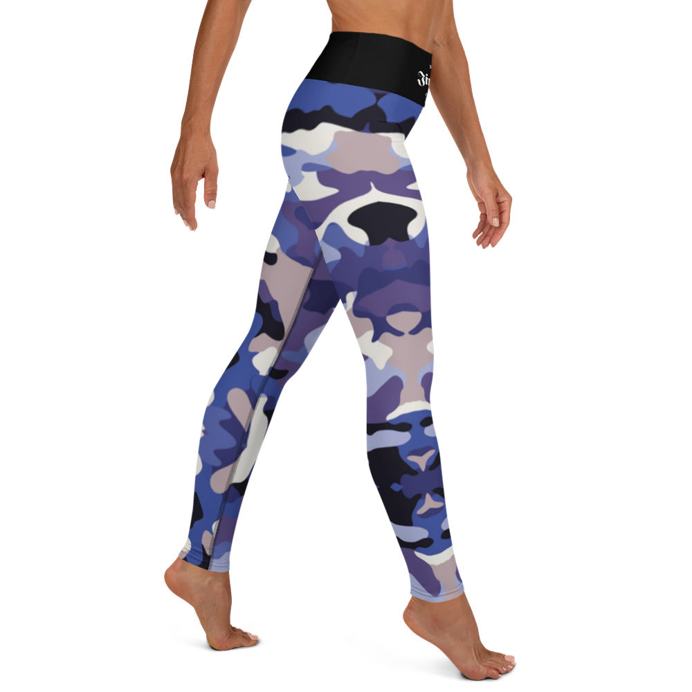 Women's BJJ Leggings- Jiujiteira Camouflage Black Waist Band
