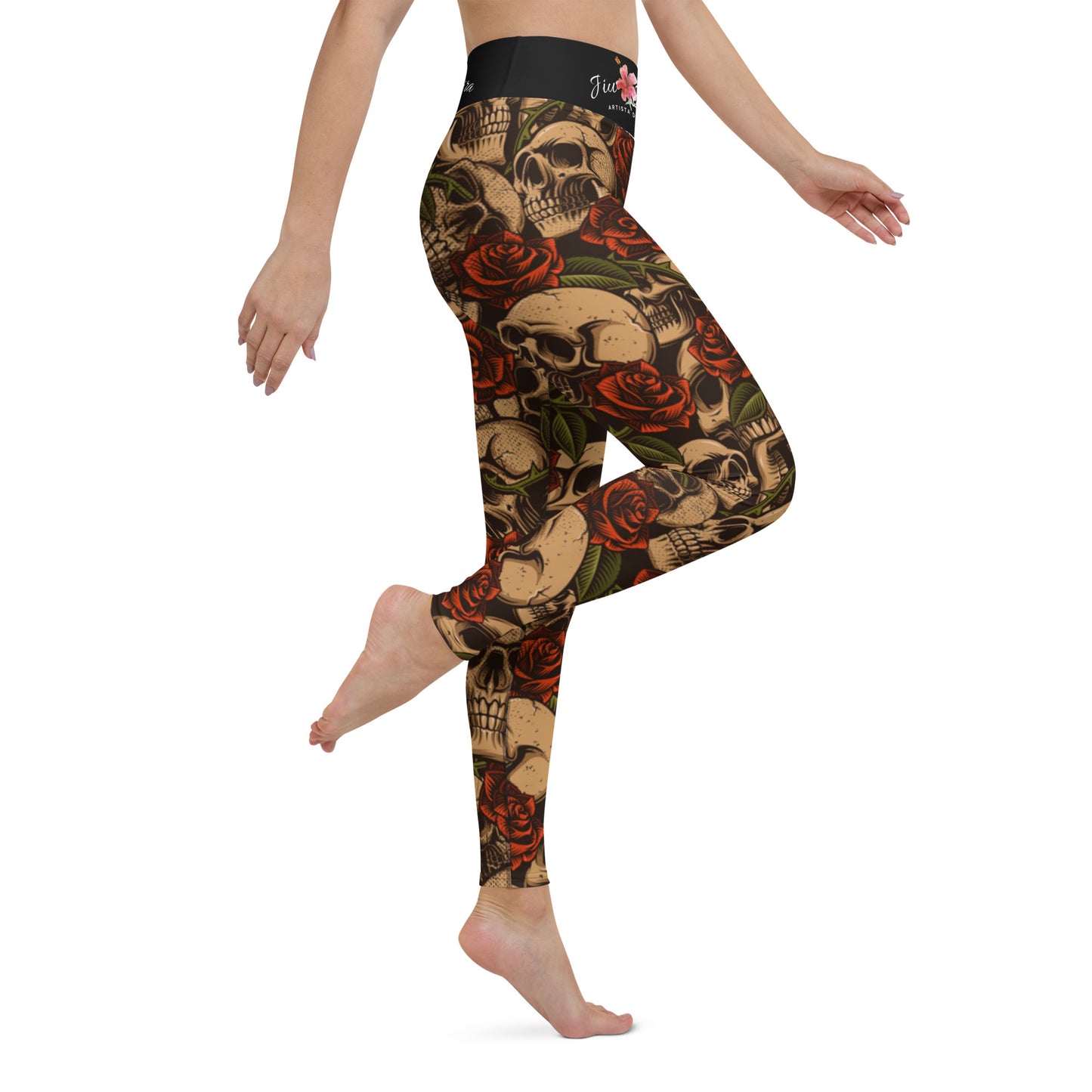 Women's BJJ Leggings- JiuJitsu Rose
