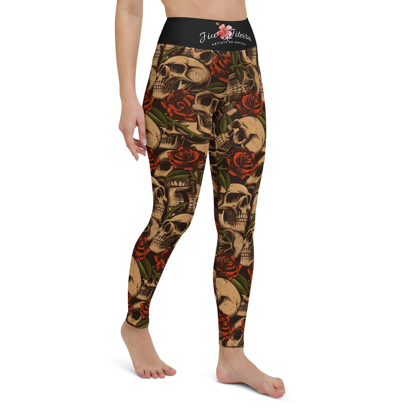 Women's BJJ Leggings- JiuJitsu Rose