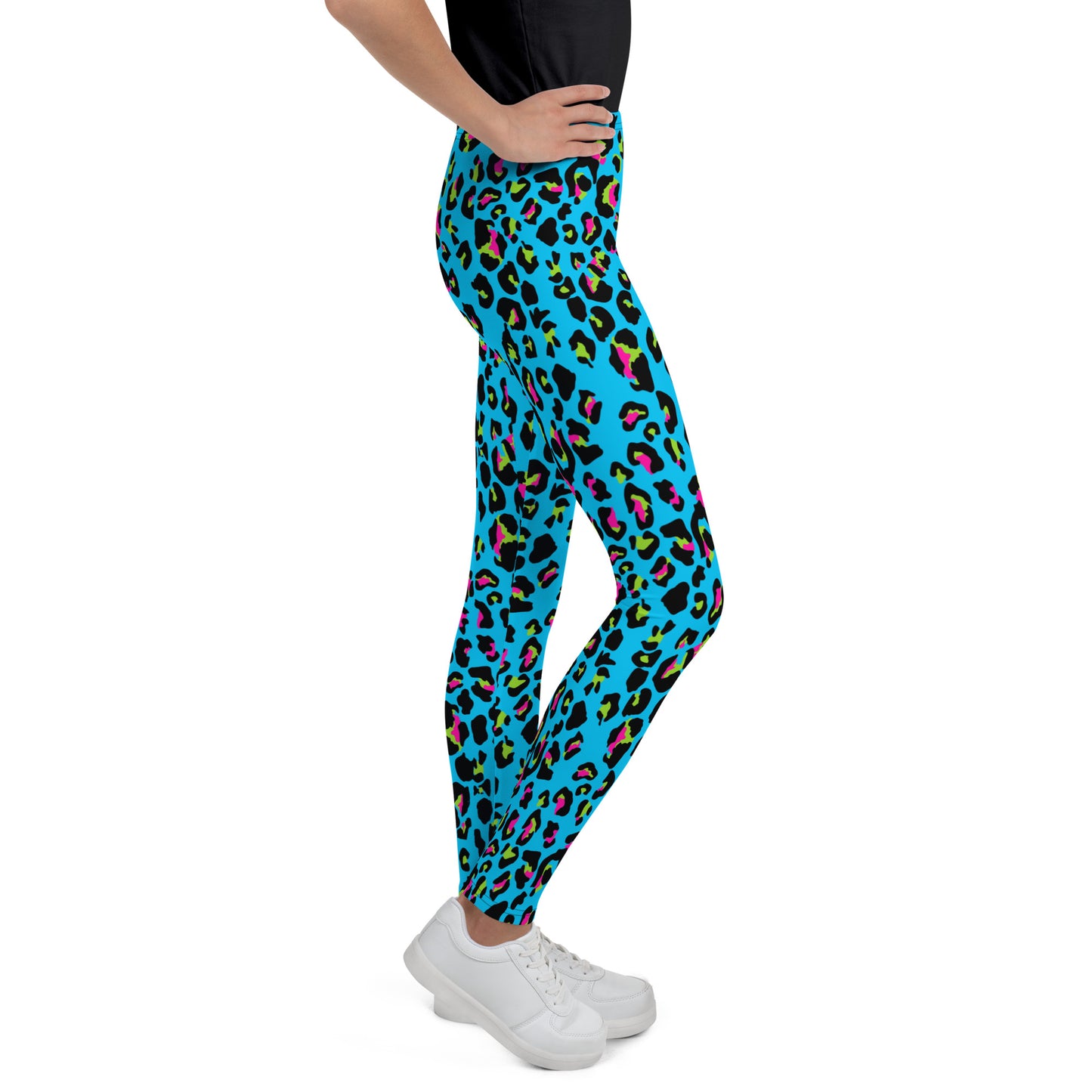 Youth Leggings - Jiujiteira Turquoise Leopard Print
