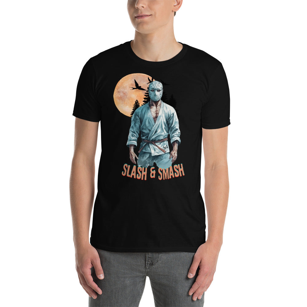 Short-Sleeve Unisex T-Shirt- Shirt- BJJ Tee, Halloween Jason Vorhees Jiujitsu t-shirt