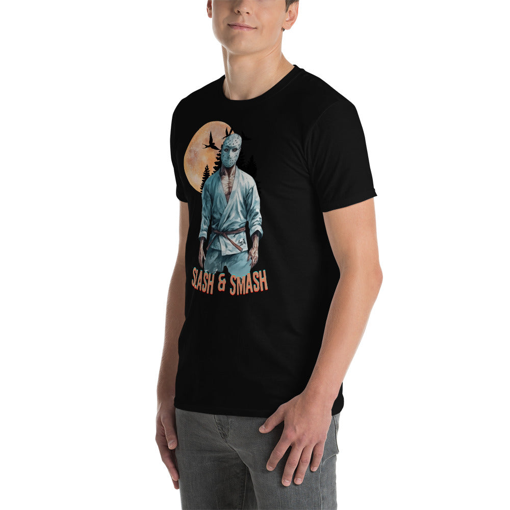 Short-Sleeve Unisex T-Shirt- Shirt- BJJ Tee, Halloween Jason Vorhees Jiujitsu t-shirt