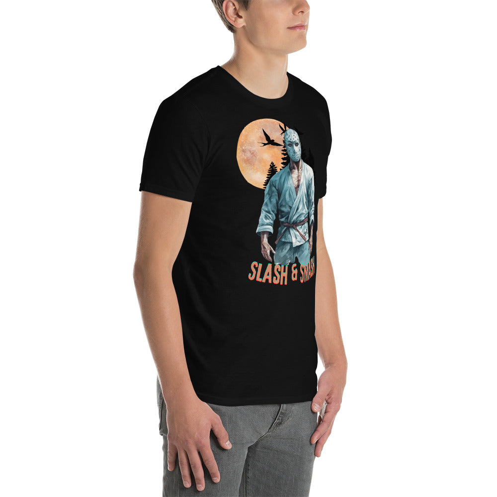 Short-Sleeve Unisex T-Shirt- Shirt- BJJ Tee, Halloween Jason Vorhees Jiujitsu t-shirt