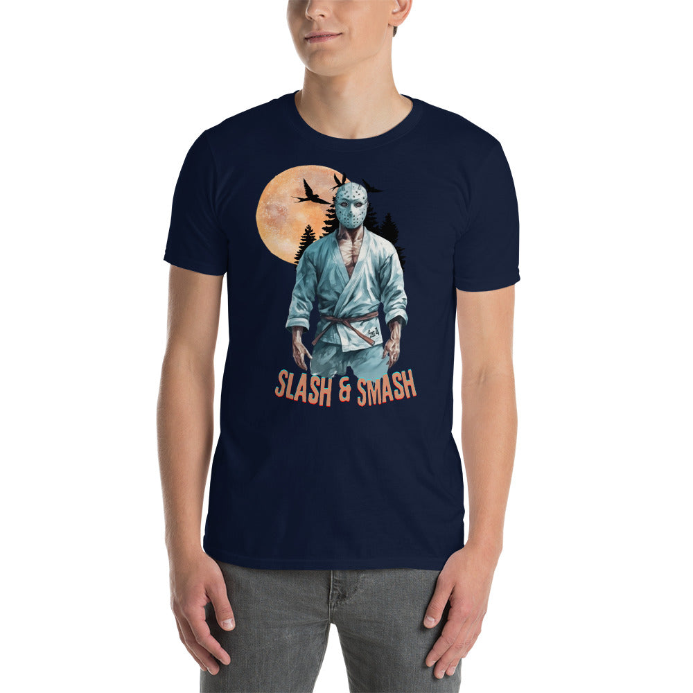 Short-Sleeve Unisex T-Shirt- Shirt- BJJ Tee, Halloween Jason Vorhees Jiujitsu t-shirt