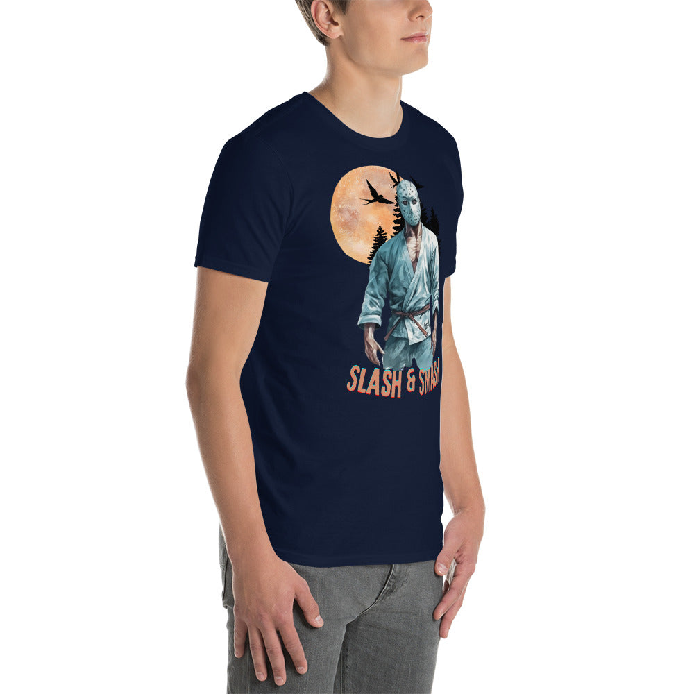 Short-Sleeve Unisex T-Shirt- Shirt- BJJ Tee, Halloween Jason Vorhees Jiujitsu t-shirt