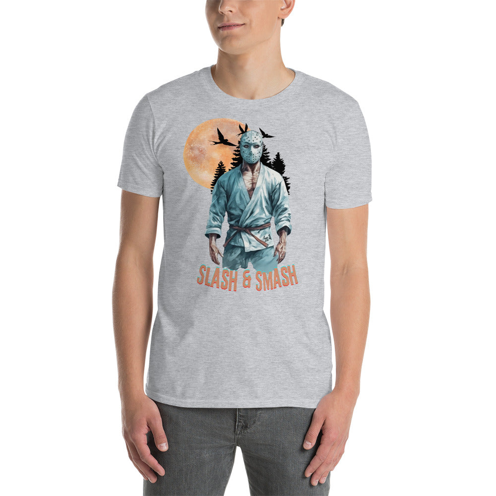 Short-Sleeve Unisex T-Shirt- Shirt- BJJ Tee, Halloween Jason Vorhees Jiujitsu t-shirt