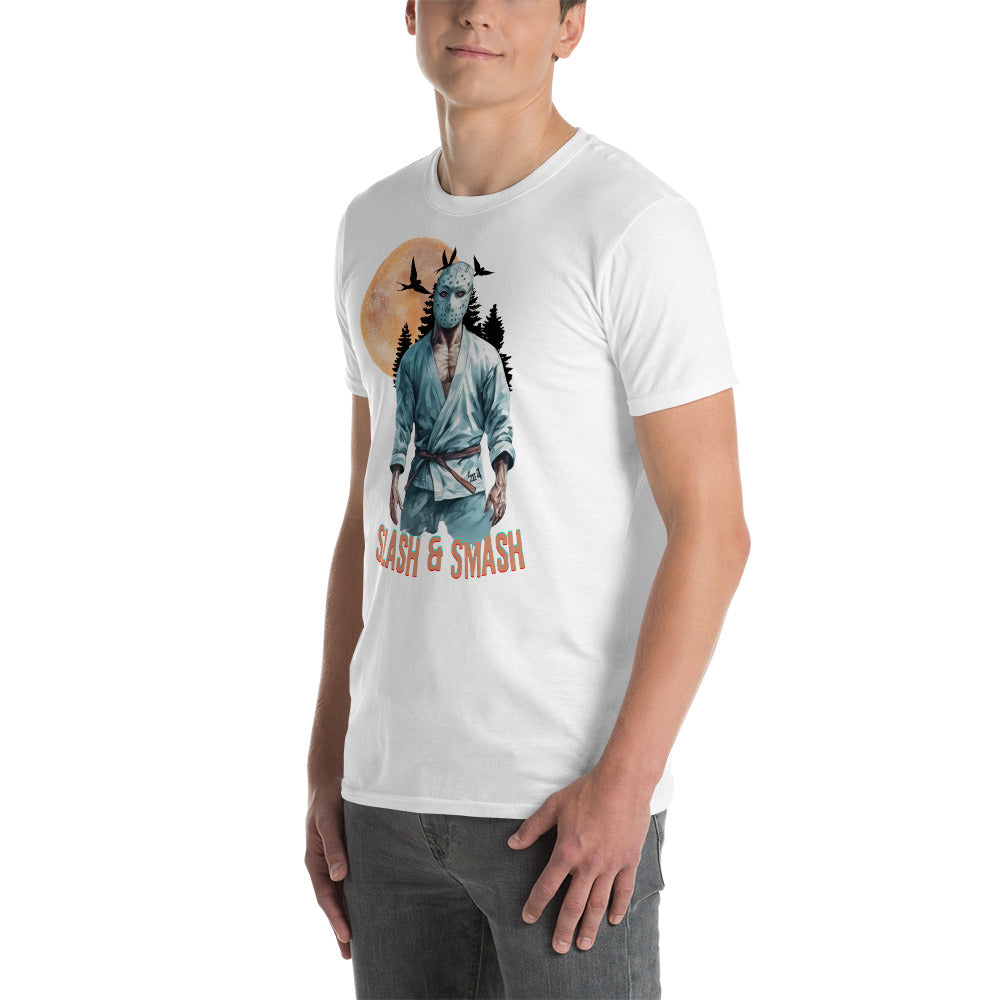 Short-Sleeve Unisex T-Shirt- Shirt- BJJ Tee, Halloween Jason Vorhees Jiujitsu t-shirt