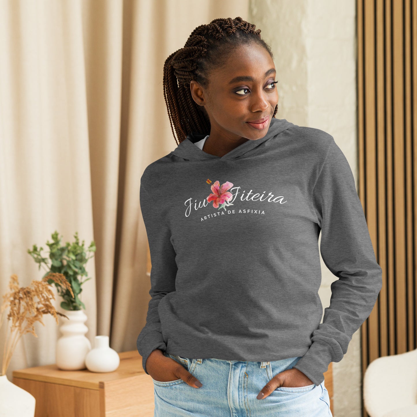 Hooded long-sleeve tee- Jiu jitsu hoodie, BJJ Hoodie Jiujiteira Artista De Asfixia
