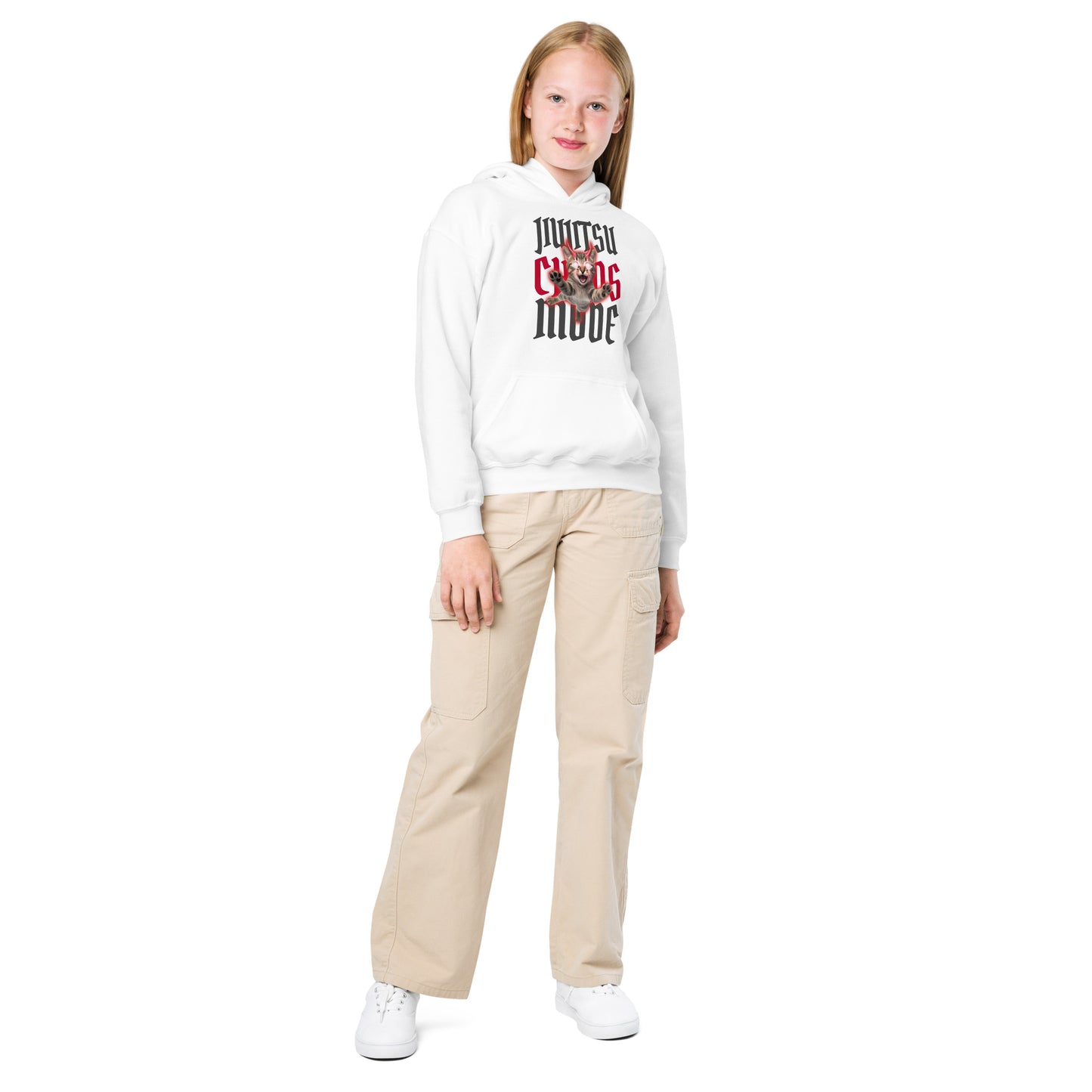 Youth BJJ Hoodie – Chaos Design for Girls Who Roll