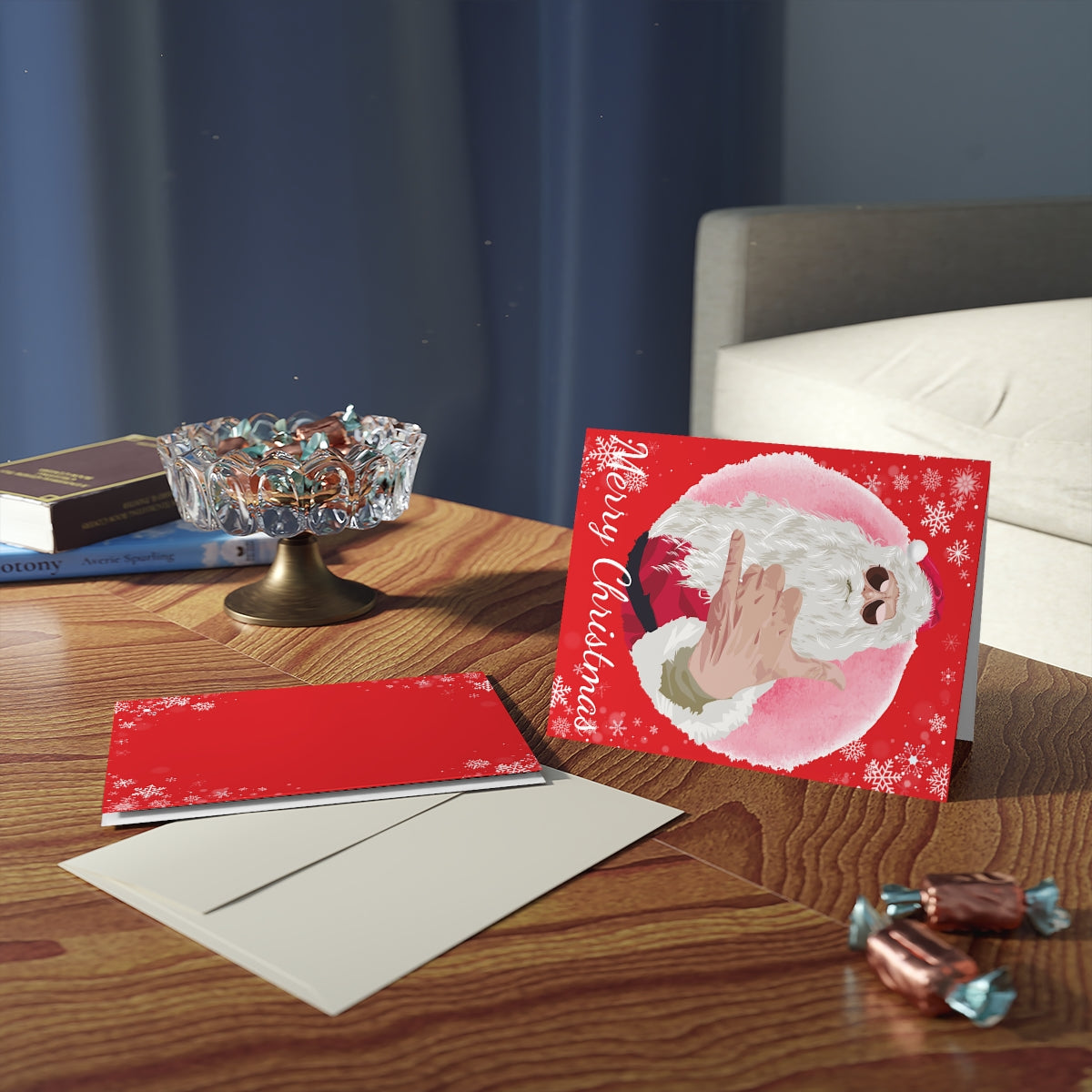 Tarjetas de felicitación Jiujitsu Santa (8, 16 y 24 piezas)