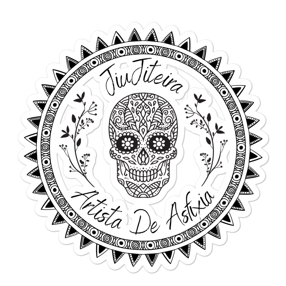 Pegatinas sin burbujas-JiuJitsu Skull
