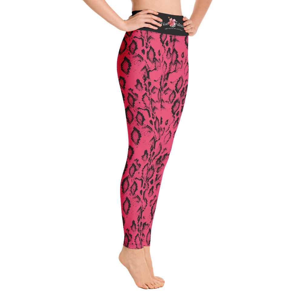 Leggings- Jiujiteira Pink Snake - The Women of Jiujitsu