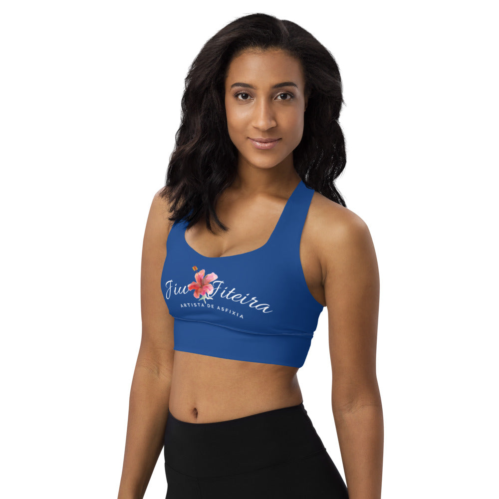 Longline sports bra- Jiujiteira Ranked Blue - The Women of Jiujitsu