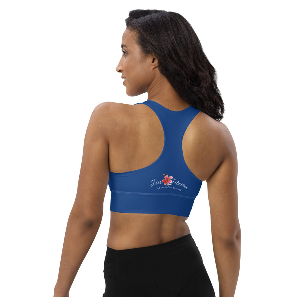 Longline sports bra- Jiujiteira Ranked Blue - The Women of Jiujitsu