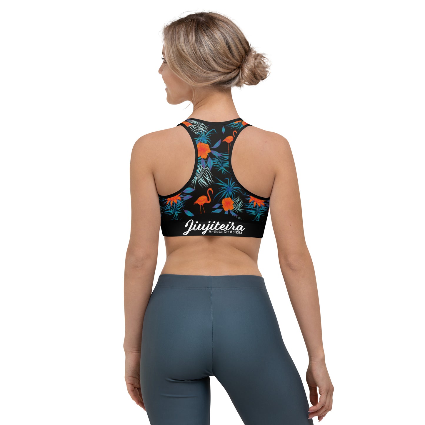 Sports bra- Jiujiteira Tropical Flamingos - The Women of Jiujitsu