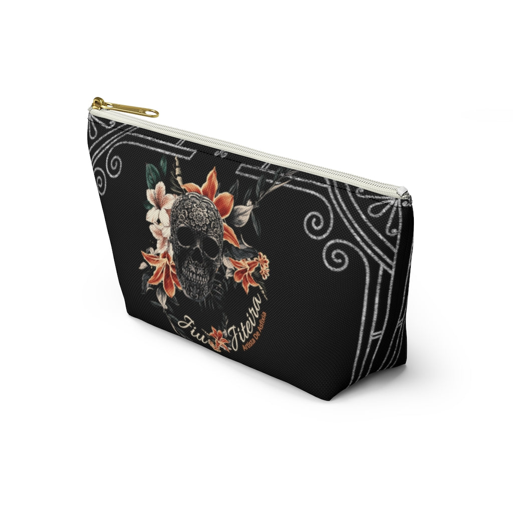 Accessory Pouch w T-bottom- Tropical Sugar Skull - The Women of Jiujitsu